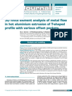 3D Finite Element Analysis of Metal Flow in Hot Aluminium Extrusion of T-Shaped Profile With Various Offset Pockets