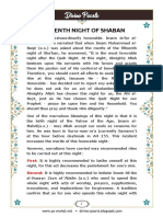 Fifteenth Night of Sha'ban Merits