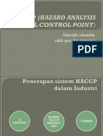 Haccp (Hazard Analysis Critical Control Point)