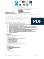 ITE 231 Fundamentals of System Administration Syllabus Term - 3 - 2019