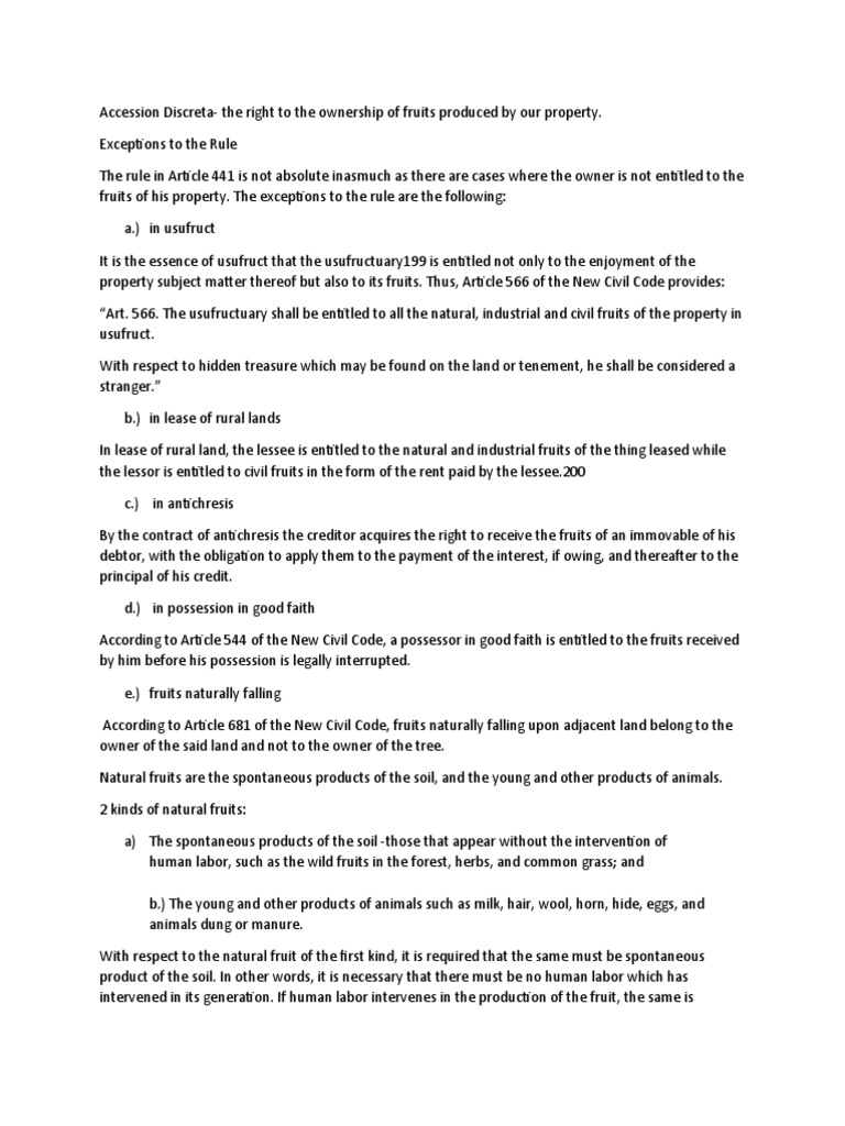 Natural Fruits PDF Lease Property