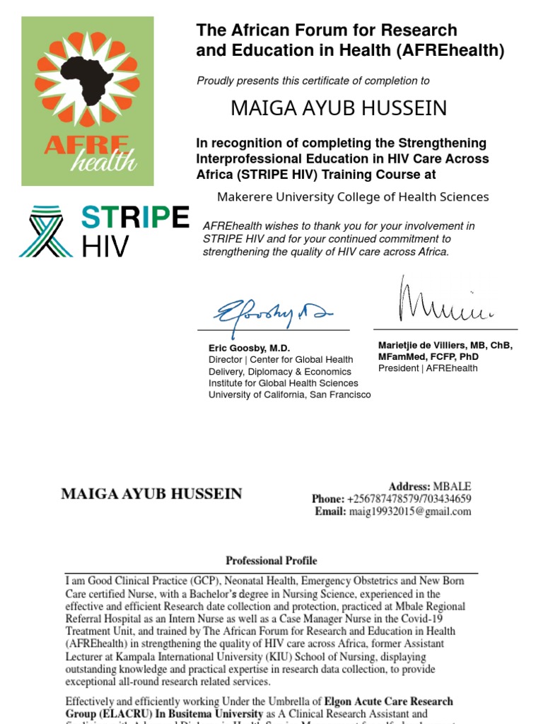 Certificate of Completion for Strengthening Interprofessional Education ...