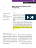 The Issue of Moral Distress in Community Pharmacy Practice: Background and Research Agenda