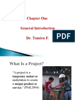 Chapter One General Introduction Dr. Tamiru F