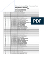 VPM's K.G.Joshi College of Arts and N.G.Bedekar College of Commmerce, Thane FYBCOM Roll Call - A Division