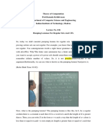 Theory of Computation Prof - Kamala Krithivasan Department of Computer Science and Engineering Indian Institute of Technology, Madras