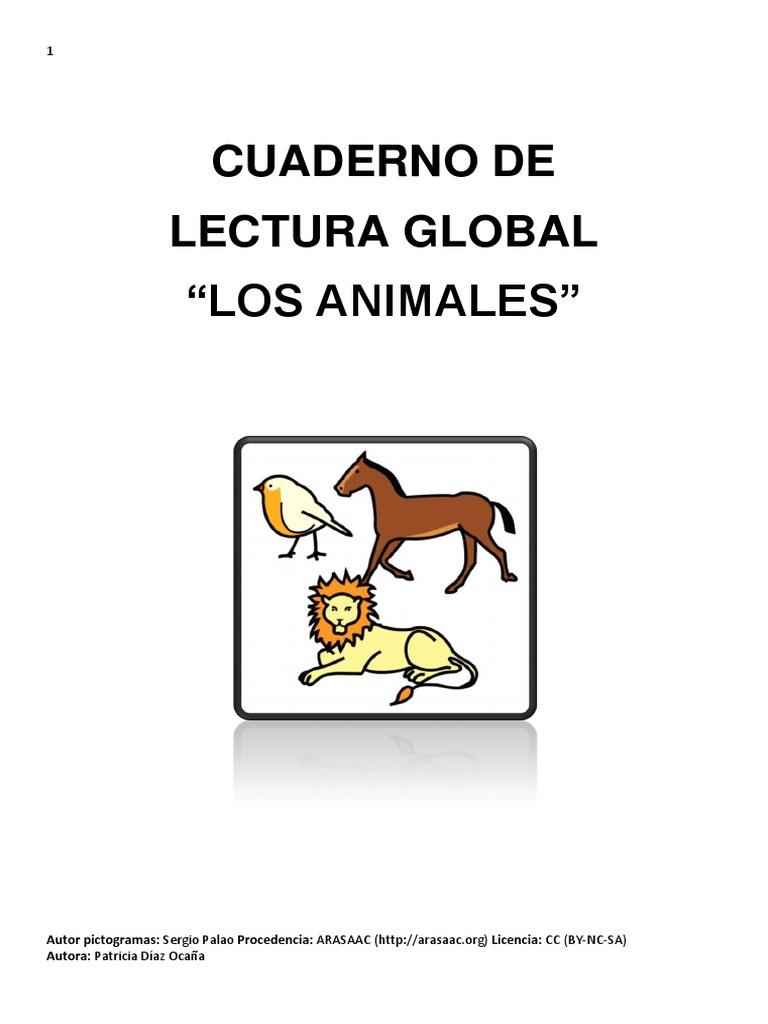 Cuaderno Lectura Global Animales | PDF | Zoología