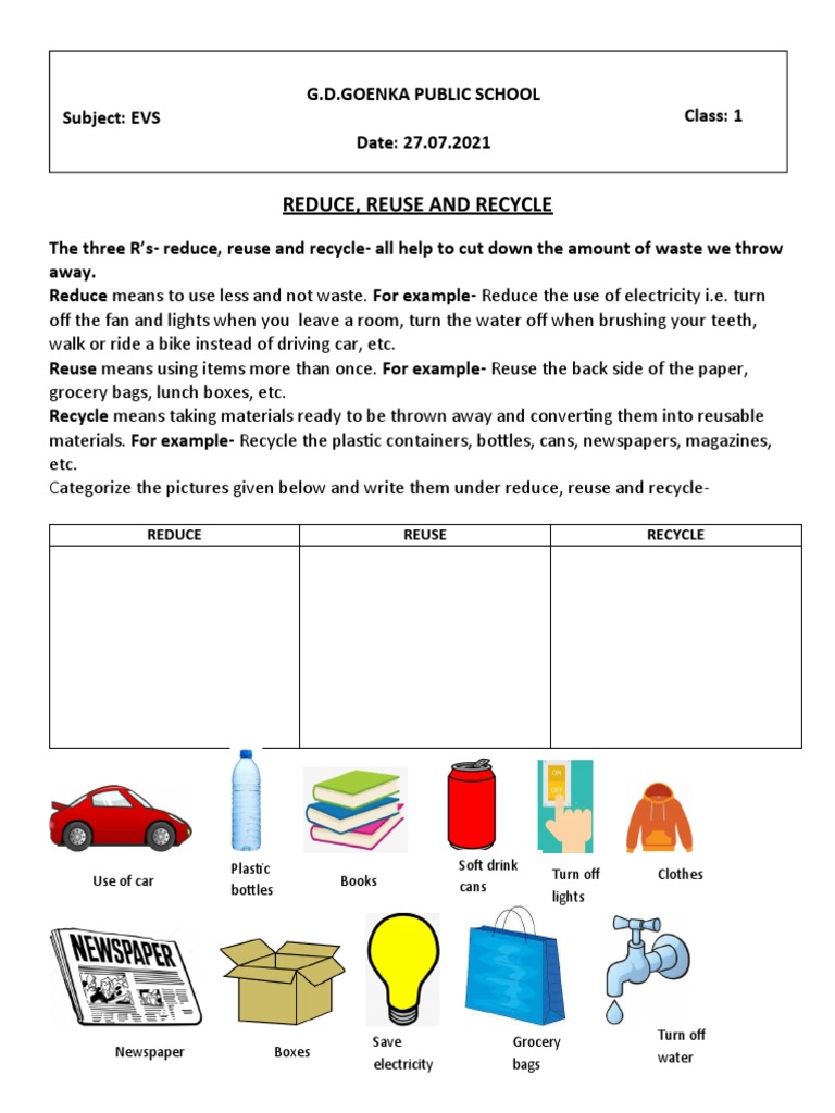 Reduce, Reuse, Recycle | PDF