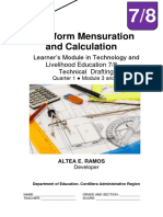 Perform Mensuration and Calculation: Learner's Module in Technology and Livelihood Education 7/8 Technical Drafting