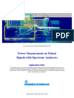 Power Measurement On Pulsed Signals With Spectrum Analyzers: Application Note
