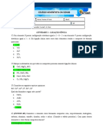 Atividade Ligações Químicas - 9º Ano