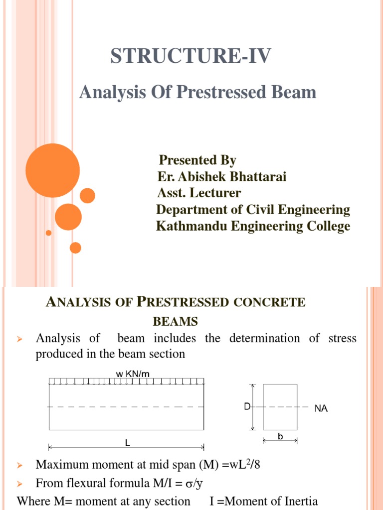 Structure-Iv: Analysis of Prestressed Beam | PDF | Beam (Structure ...