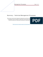 Summary - Technical Management Processes