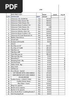 KVR Price List: SL - No Particulars Units