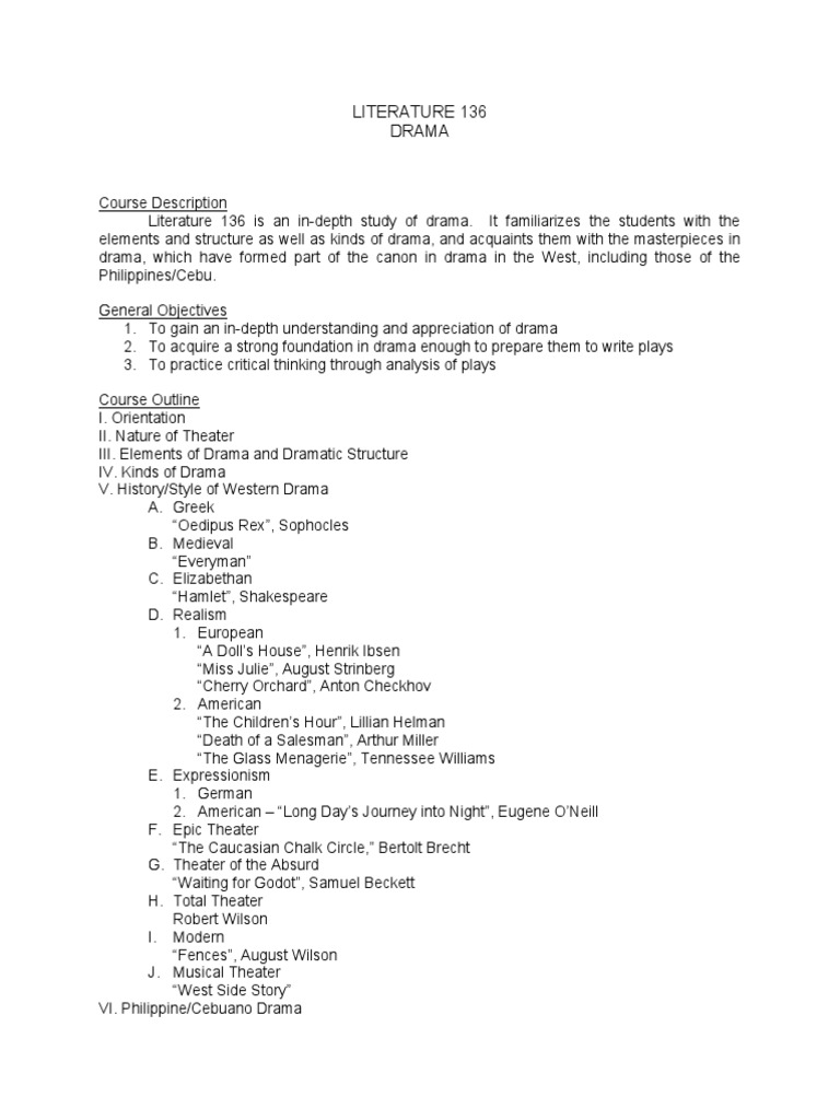 In-Depth Study of Drama | PDF | Theatre