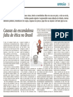 Causas Da Escandalosa Falta de Ética No Brasil