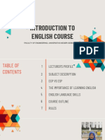 Introduction To English Course: Faculty of Engineering, Universitas Negeri Semarang