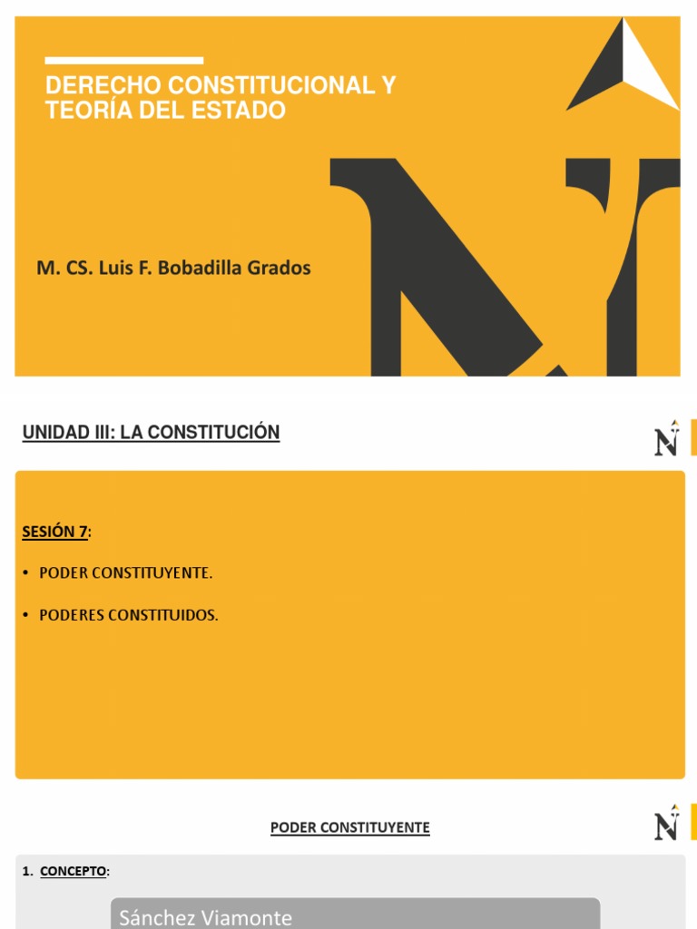 Poder Constituyente y Constituidos | PDF | Constitución | Estado (política)