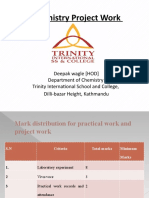 Announcement - Chemistry Project Work