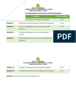 Cronograma - Curso - Processo Administrativo Disciplinar e Suas Especificidades