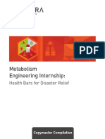 Metabolism Engineering Internship:: Health Bars For Disaster Relief