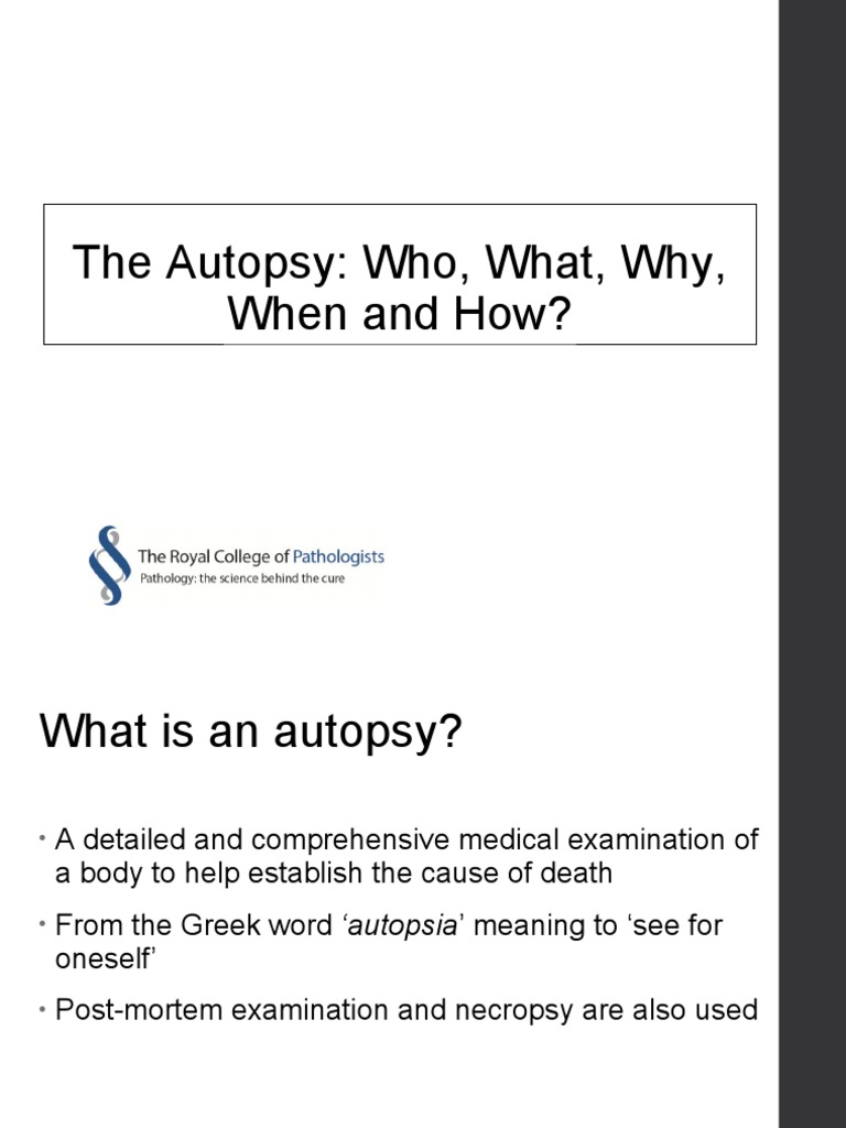 Understanding Autopsies Purpose and Process PDF Autopsy Pathology