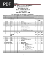 Thiruvalluvar University: M.Sc. Mathematics