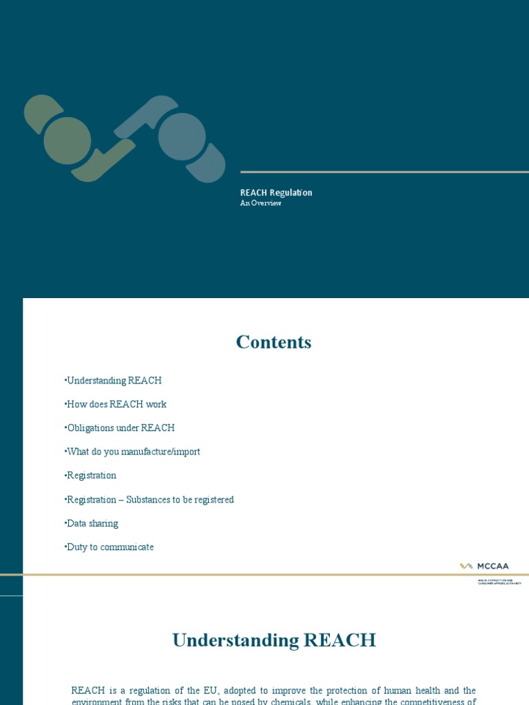 REACH Regulation: An Overview | PDF | Safety | Occupational Safety And ...
