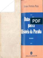 Irineu Pinto. Vol.1 Datas e Notas para A História Da Paraíba