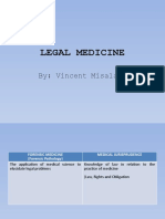 Legal Medicine: By: Vincent Misalang