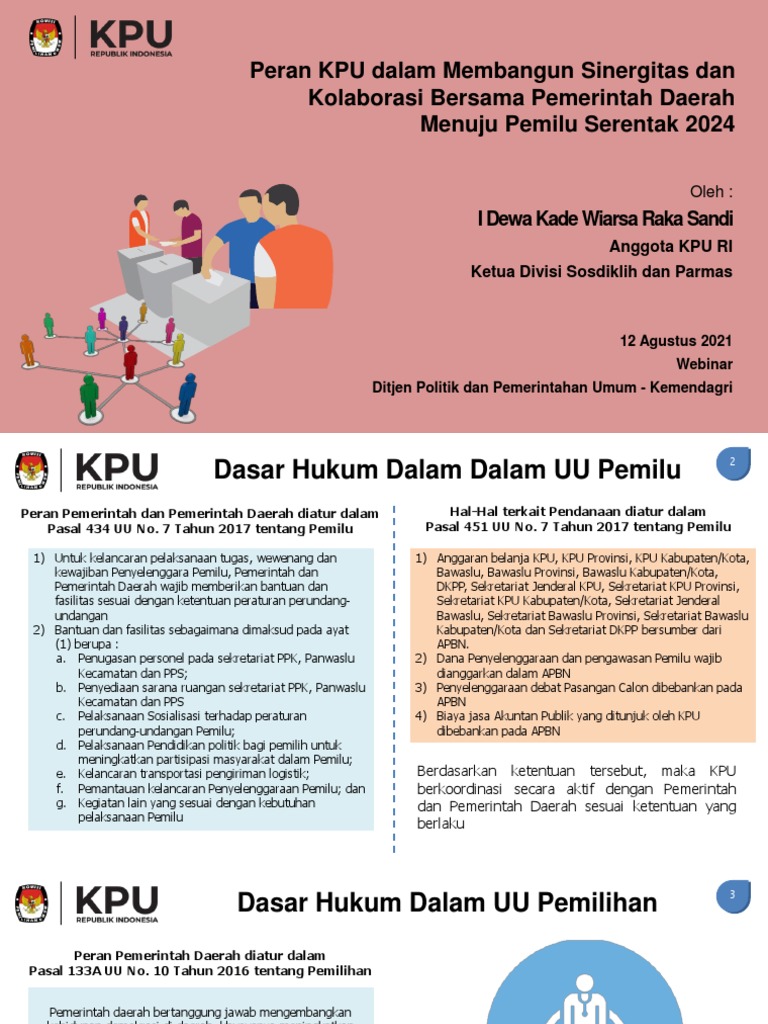 Sinergi KPU dan Pemerintah Daerah 2024 | PDF
