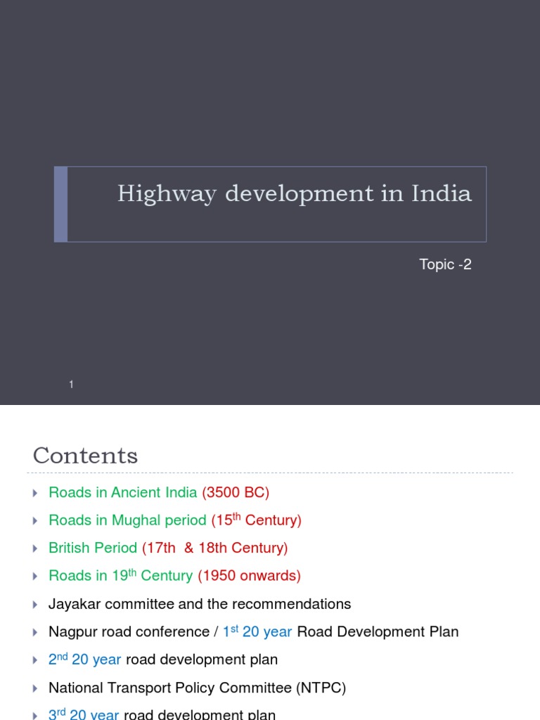 History of Road Development in India | PDF | Transport | Economies