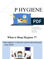 Sleep Hygiene: Presented by Ms Mamta Bisht Lecturer Ssbcon