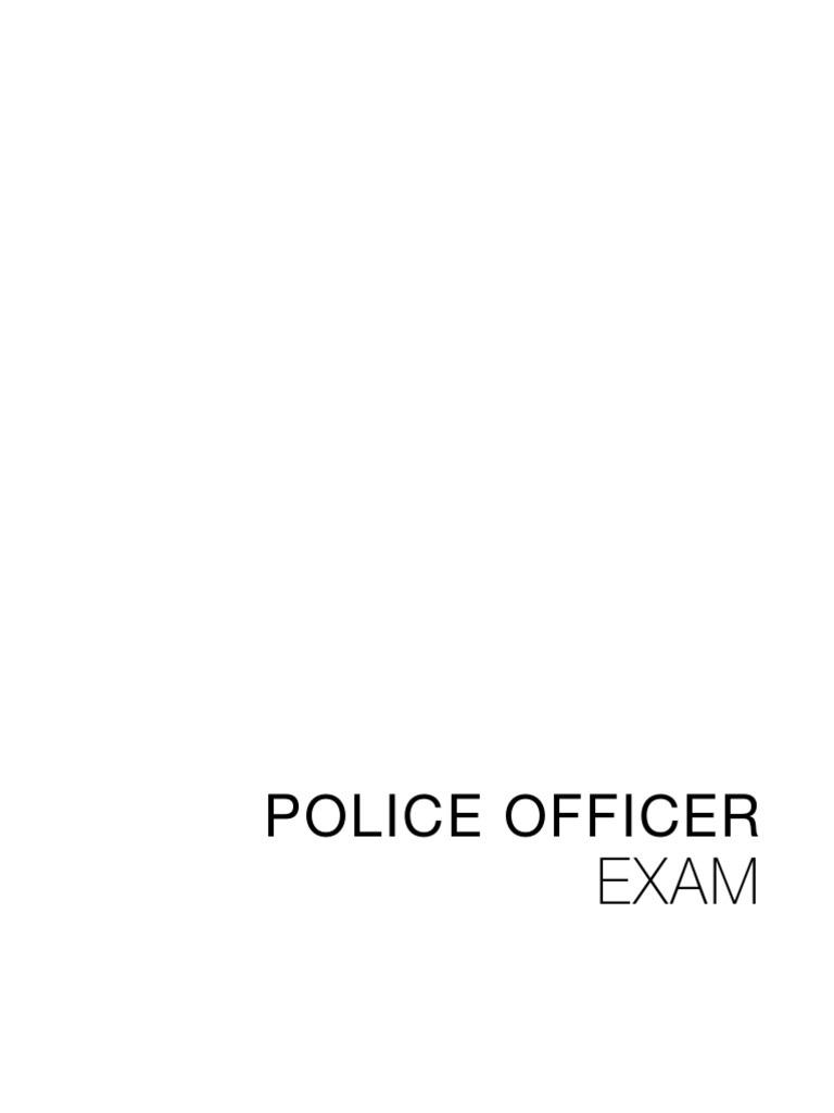 Full Police Exam 1 PDF Test (Assessment) Job Interview