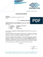 Carta de Garantia Mochila Fumigadora