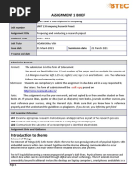 Assignment 1 Brief: Introduction To Theme