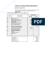 Presupuesto Adicional Valorizado en Mayores Metrados