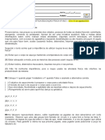 Atividade Diagnostica Educa Fisica 6º Ano