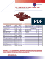 16.750 10000 Cameron Single Ram Bop Standard Bonnets Spec Sheet