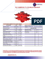 7.0625 10000 Cameron Double Ram Bop Standard Bonnets Spec Sheet