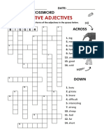 Crossword Crucigrama Comparatives