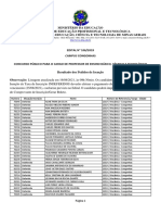 Resultado Isenção Taxa Concurso IFMG Campus Congonhas