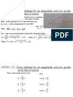 Force Defined by Its Magnitude and Two Points On Its Line of Action