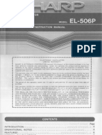 Sharp EL-506P - Manual