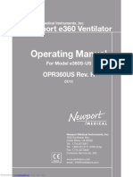 Newport E360 Ventilator: Operating Manual