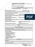 Evaluación psicopedagógica de estudiante con necesidades educativas especiales