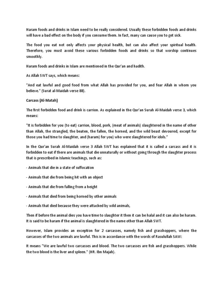 Haram Foods PDF Pork Abrahamic Religions