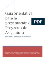 Guia Orientativa para La Presentación de Informes de Proyectos de Asignatura