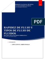 Rapidez de Flujo y Tipos - Ximena Rosalia Zurita Zapata