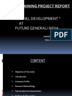 Summer Training Project Report ON: "Channel Development " AT Future Generali India